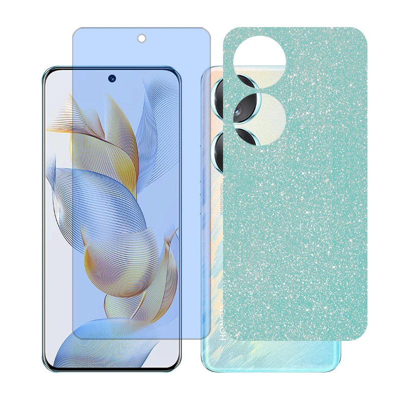 محافظ صفحه نمایش مات آنتی بلو گلس مدل Together مناسب برای گوشی موبایل آنر 70 به همراه برچسب پوششی پشت گوشی 