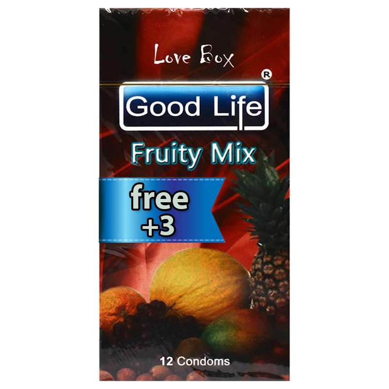 کاندوم گودلایف مدل Gud_LOV_Fruitymix بسته 15 عددی