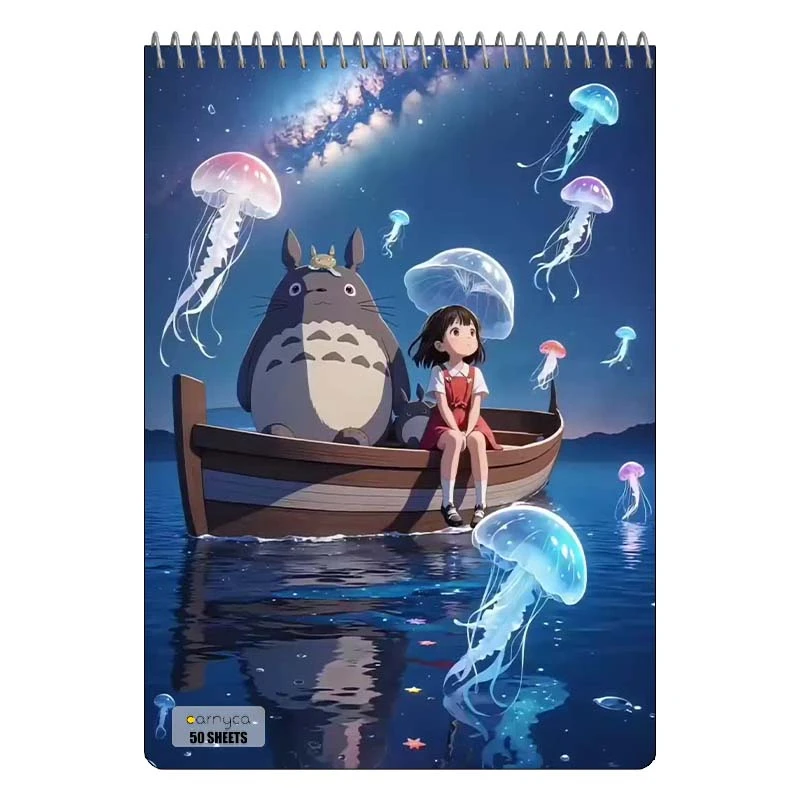 دفتر نقاشی 50 برگ سیمی کارنیکا طرح همسایه من توتورو My Neighbor Totoro کد 65708
