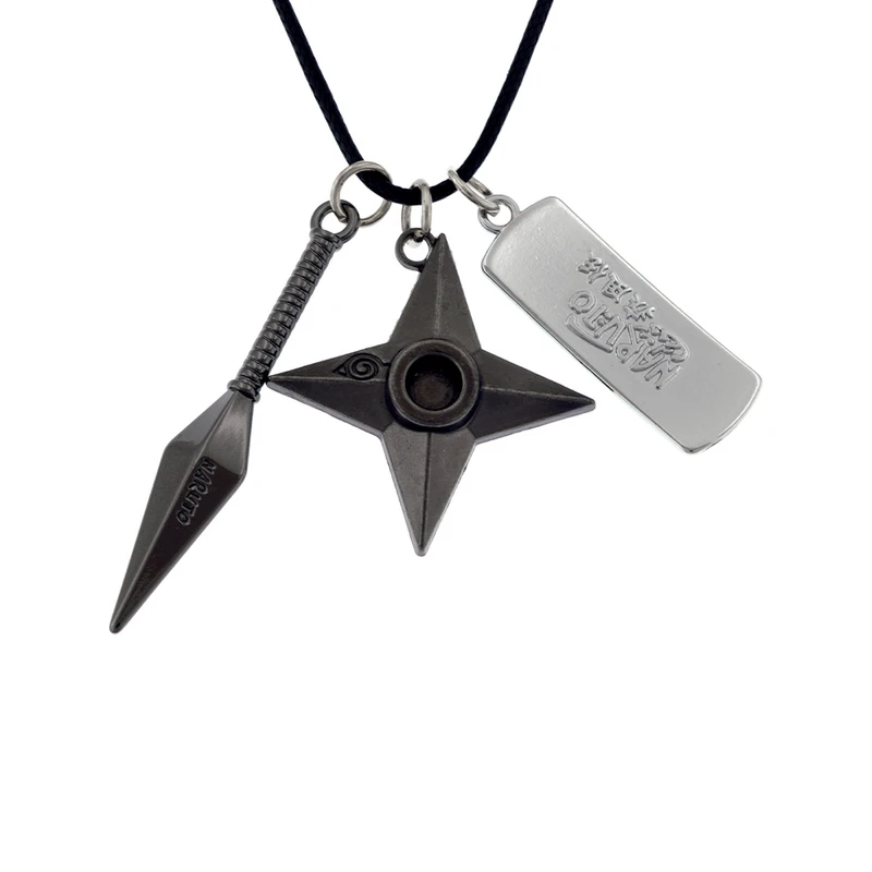 گردنبند مردانه برانت طرح کونای و سربند ناروتو