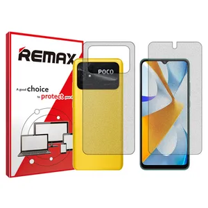 Remax HyMTT model matte screen protector suitable for the Xiaomi Poco C40 mobile phone along with the back protector