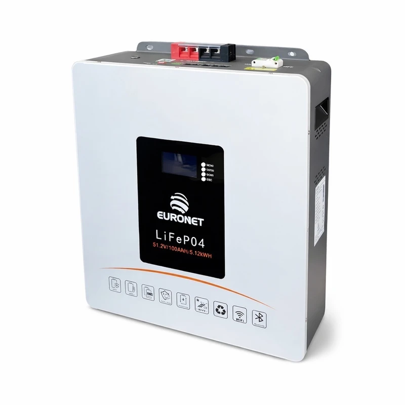 باتری خورشیدی یورونت مدل NEO 51.2V 100Ah (5.12kWh) ظرفیت 52x44x16 آمپر ساعت