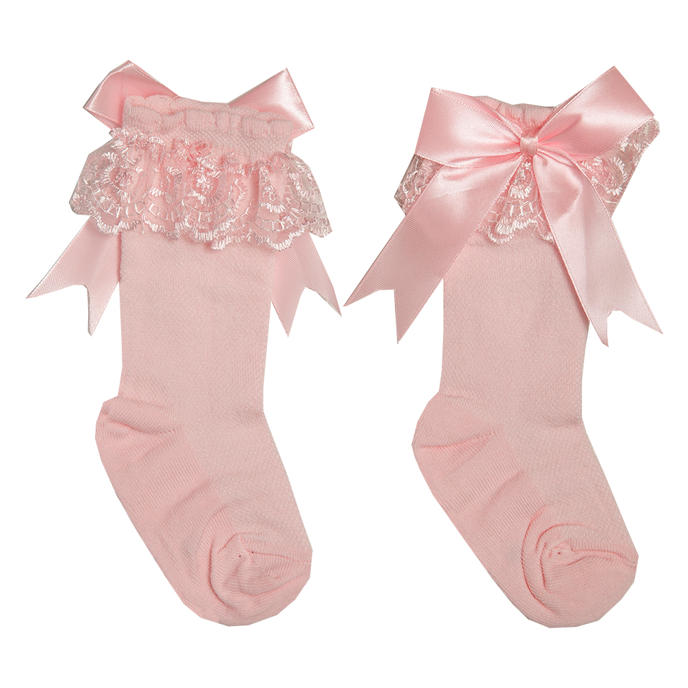 جوراب نوزادی دخترانه طرح پاپیون مدل 4688