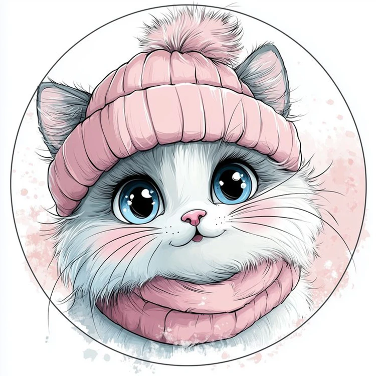 استیکر پارچه و لباس پاد آفرین مدل گربه کیوت کد 409