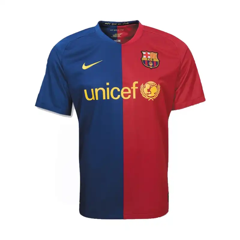 ست تی شرت و شلوارک ورزشی مردانه مدل بارسلونا Home 2009