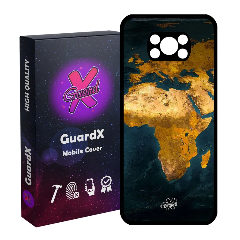 کاور گارد ایکس طرح Map مدل Glass10291 مناسب برای گوشی موبایل شیائومی Poco X3 Pro