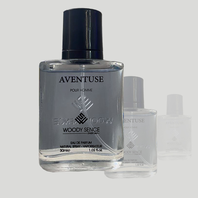 عطر جیبی وودی سنس مدل Aventuse حجم 30 میلی لیتر