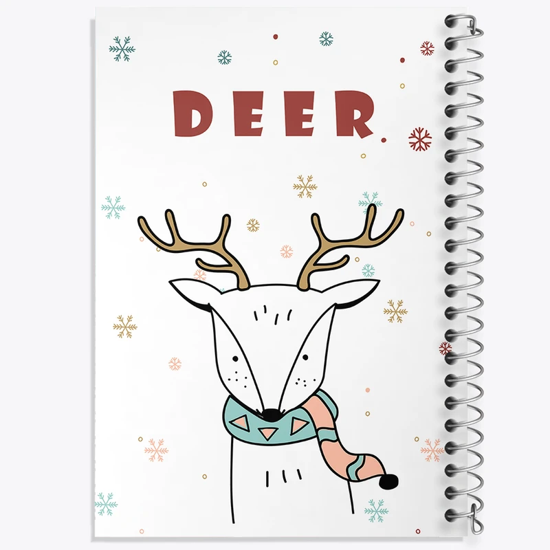 دفتر مشق 100 برگ خندالو طرح گوزن کیوت کد N2532