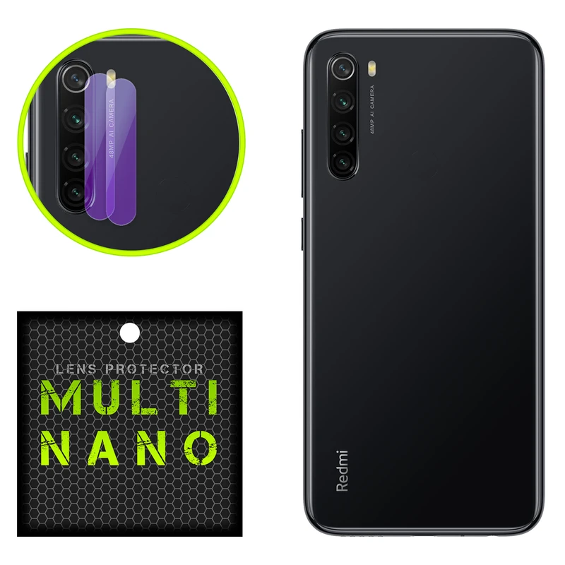 محافظ لنز دوربین مولتی نانو مدل X-L2P مناسب برای گوشی موبایل شیائومی Redmi Note 8 بسته دو عددی