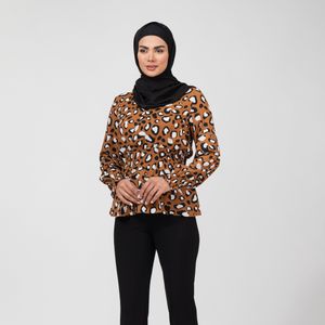 بلوز آستین بلند یقه هفت زنانه برنس مدل فریما