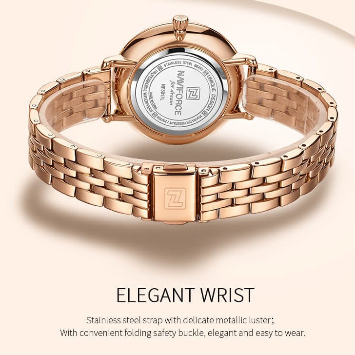 ساعت مچی عقربه ای زنانه نیوی فورس مدل NF5017 ساعت مچی عقربه ای زنانه نیوی فورس مدل NF5017