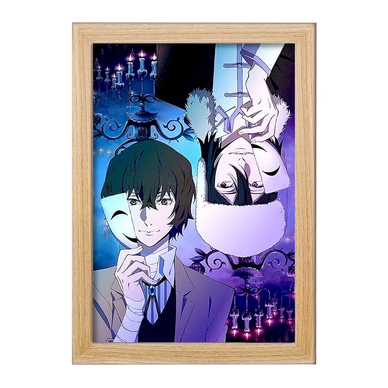 تابلو خندالو مدل فئودور و دازای انیمه سگ های ولگرد بانگو  کد 15660