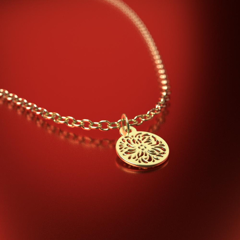 آویز ساعت طلا 18 عیار زنانه مدوپد مدل هندسی کد CA14306