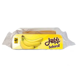 کیک بابارول موزی بابانا - 100 گرم بسته 24 عددی