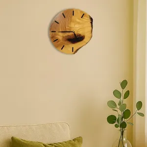 ساعت دیواری چوبی و رزین مدل 102