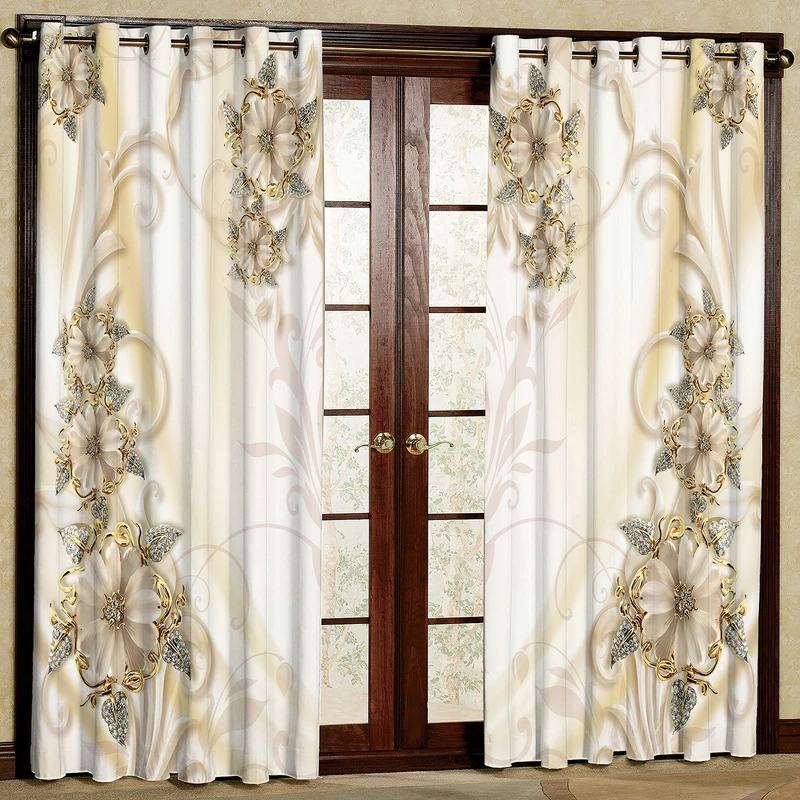 پرده مدل  مخمل پانچی کد 1376 سایز 140x280 سانتی متر