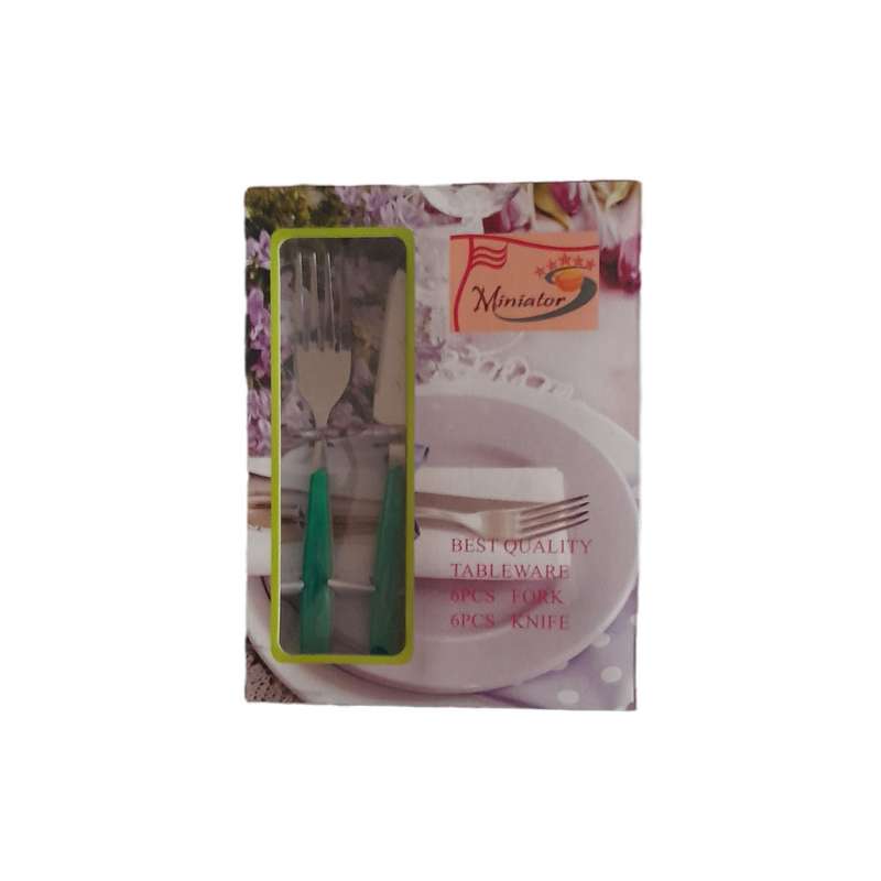 کارد و چنگال میوه خوری 12 پارچه مینیاتور مدل الین