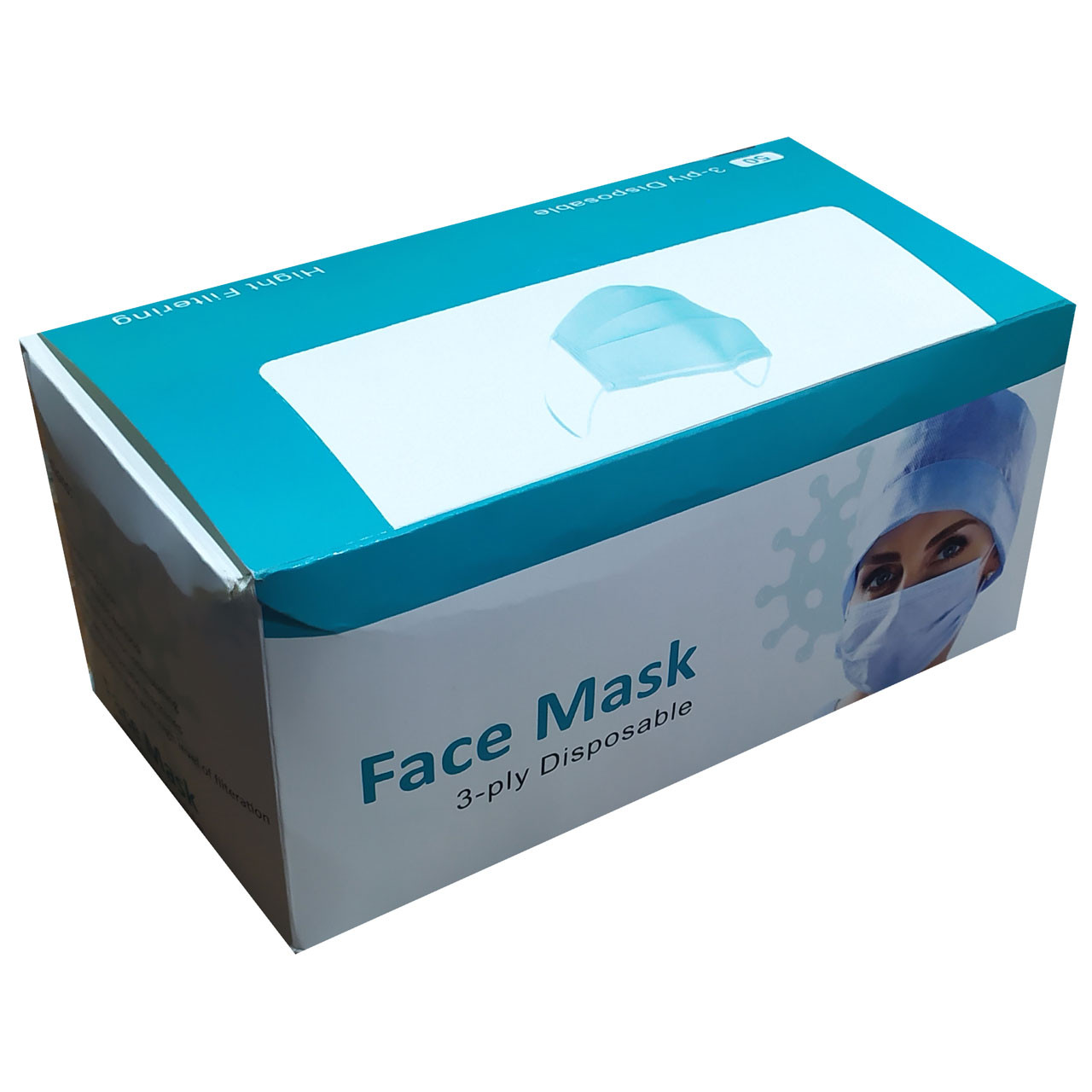 ماسک تنفسی مدل 3ply بسته 50 عددی