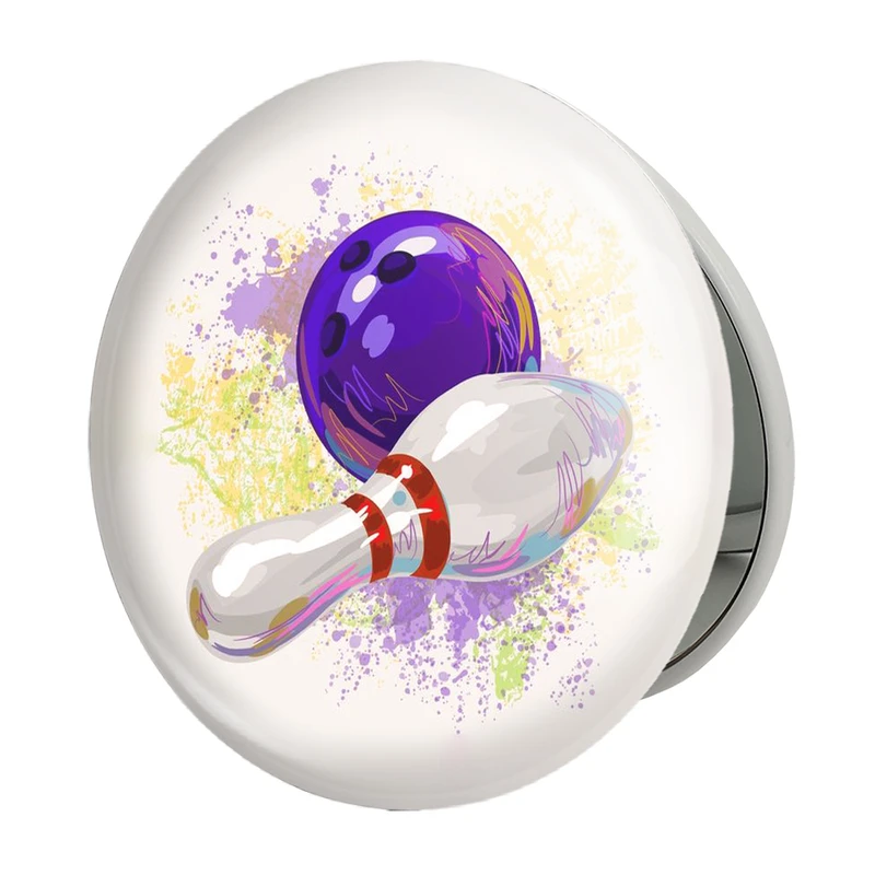 آینه جیبی خندالو طرح بولینگ Bowling مدل تاشو کد 28120 