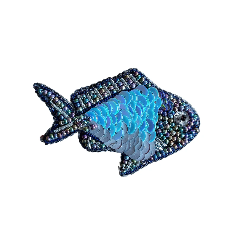 گل سینه دست ساز زنانه مدل ماهی