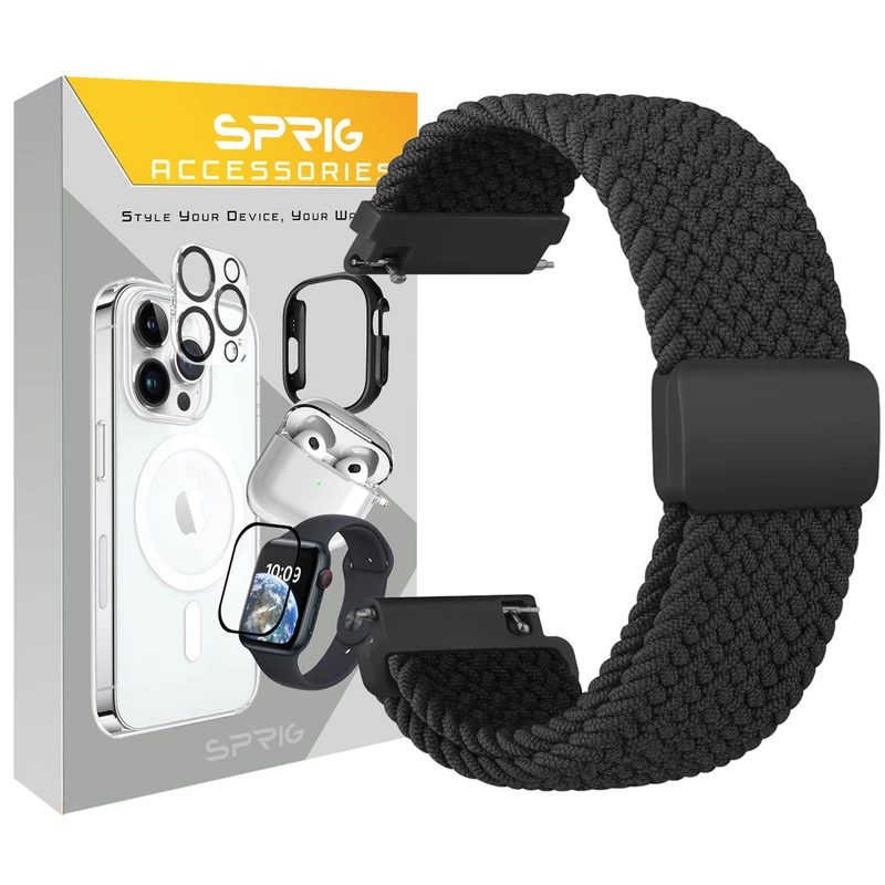 بند اسپریگ مدل Magnetic Solo Braided مناسب برای ساعت هوشمند امیزفیت GTS / GTS 2e / GTS 2 / GTS 2 Mini / GTS 3 / GTS 4 / GTS 4 Mini / GTR Mini
