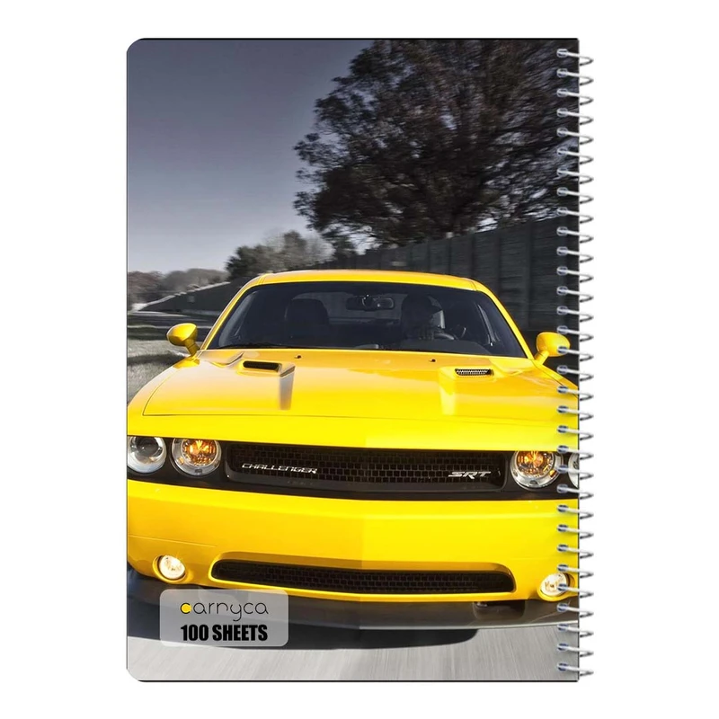 دفتر مشق 100 برگ سیمی کارنیکا طرح دوج چلنجر Dodge Challenger کد 72468