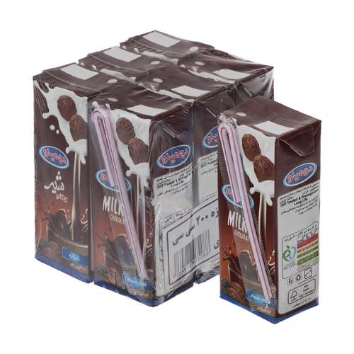 شیر کاکائو دومینو - 0.2 لیتر بسته 6 عددی