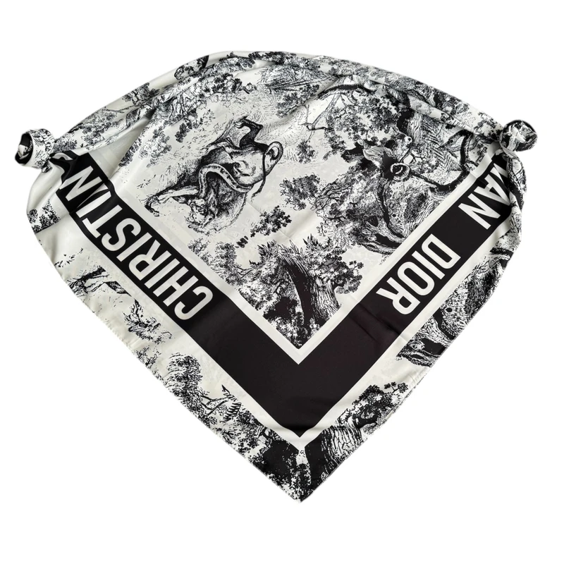 روسری زنانه مدل ابریشم توییل مجلسی طبیعت و جنگل