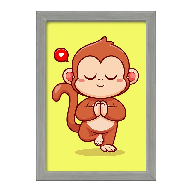 تابلو خندالو طرح حیوانات بامزه میمون کد 29449