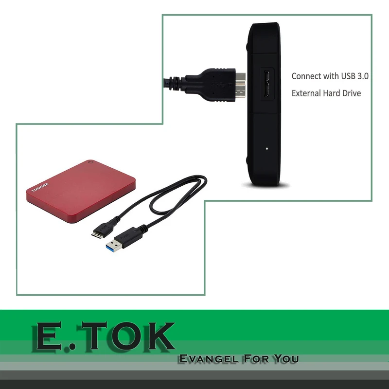 عکس شماره 11 : کابل هارد usb3.0 ایتوک مدل nimble طول 0.3 متر