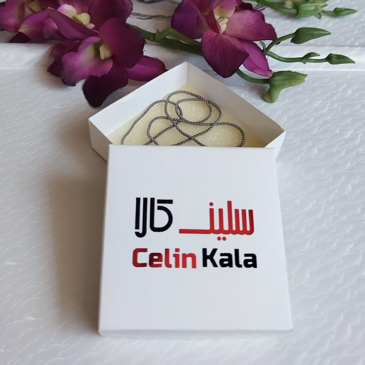 زنجیر نقره مردانه سلین کالا مدل ماری T50