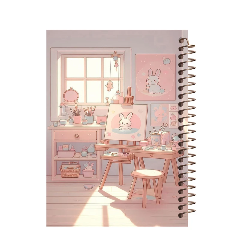 دفتر مشق 100 برگ طرح دخترانه مدل فانتزی کد H532