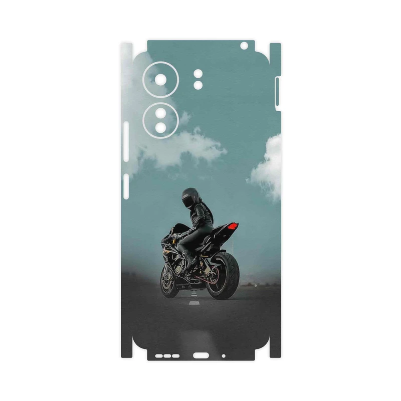 برچسب پوششی ماهوت مدل Motorcycling-FullSkin مناسب برای گوشی موبایل شیائومی Poco C65