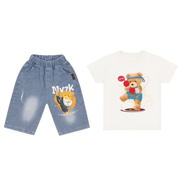 ست تی‌شرت آستین کوتاه و شلوارک پسرانه مدل MNT999