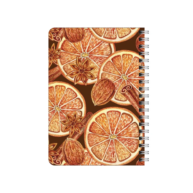 دفترچه یادداشت بامبیلیپ مدل چوبی طرح تم پاییزی پرتقال دارچین گردو کد 6678140