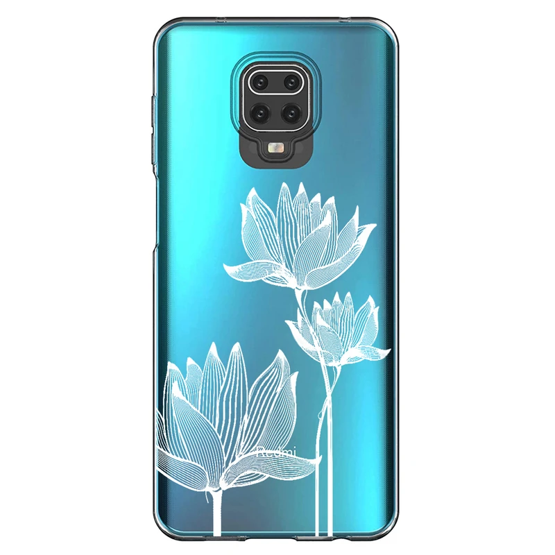 کاور مگافون طرح گل مدل C47-W مناسب برای گوشی موبایل شیائومی Redmi Note 9s / 9 Pro / 9 Pro Max