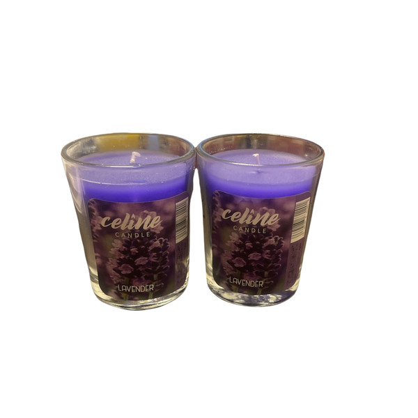شمع معطر لیوانی سلین مدل Lavender بسته دو عددی