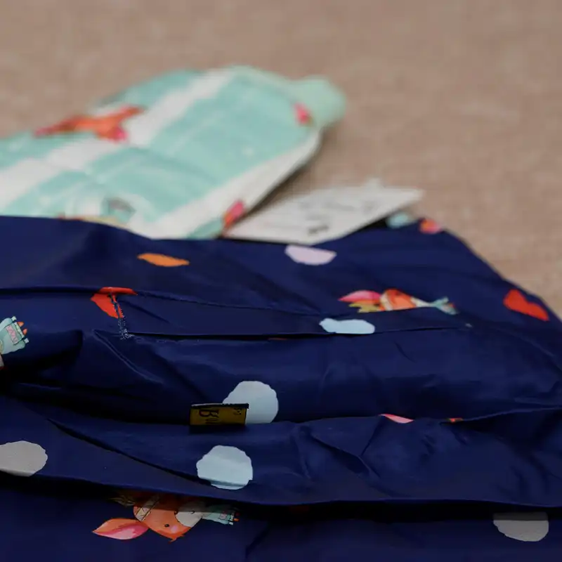 کاپشن دخترانه مدل ضدآب دورو طرح روباه سرخپوست