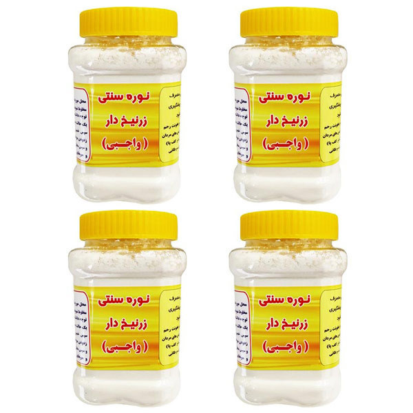پودر موبر نوره مدل زرنیخ دار وزن 450 گرم بسته 4 عددی