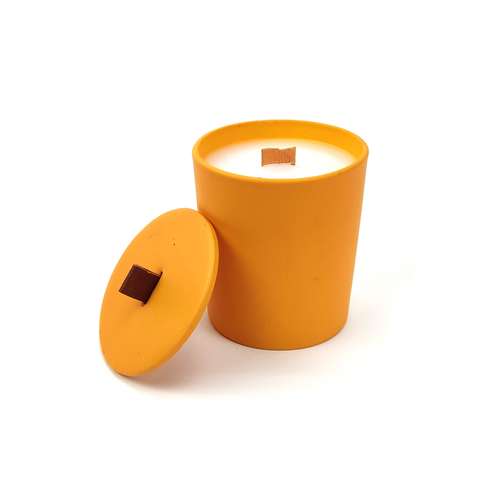 شمع لیوانی مدل بتنی معطر قهوه