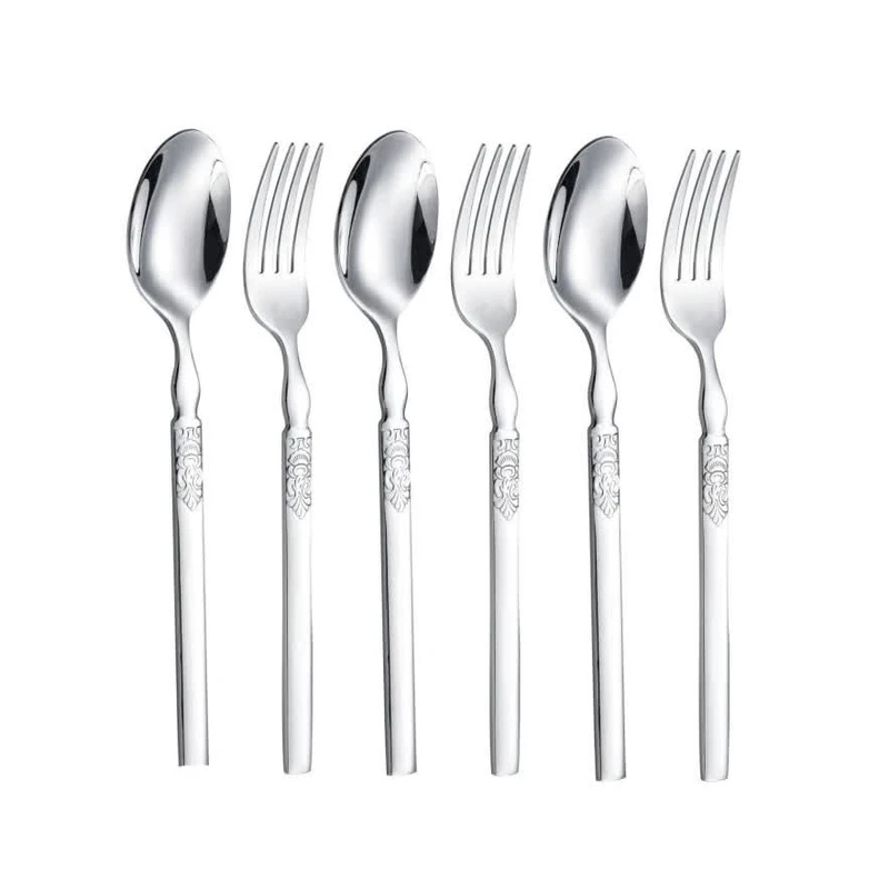 سرویس قاشق و چنگال 6 پارچه جی فی نی مدل T80 لاکچری