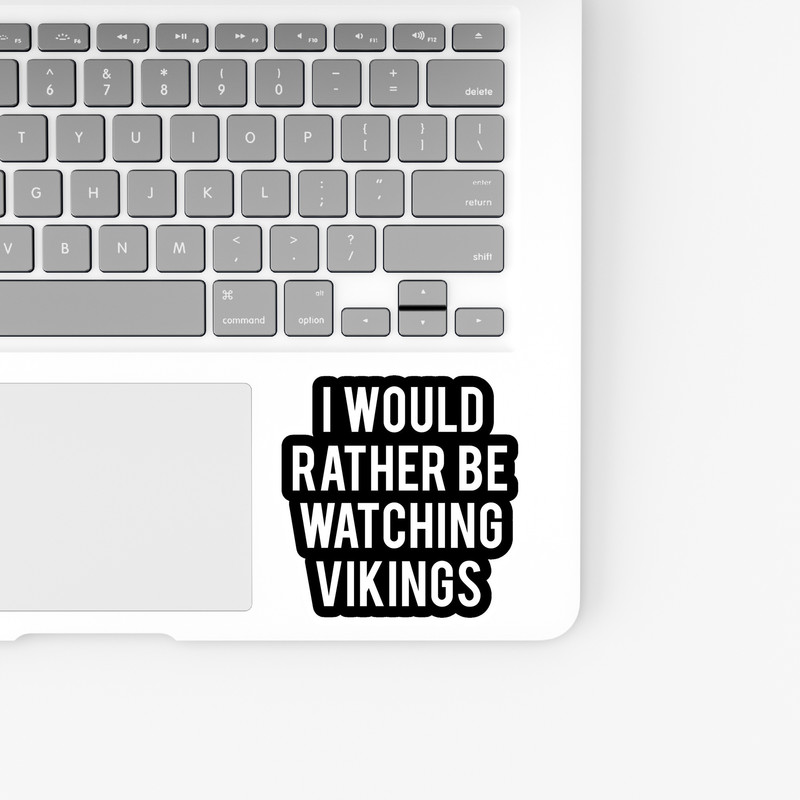 استیکر لپ تاپ و موبایل بووم طرح سریال Vikings مدل نوشته کد LB65