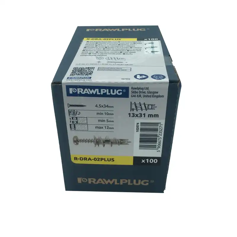 رول بولت و پیچ رولپلاگ مدل R-DRA-02PLUS مجموعه 25 عددی