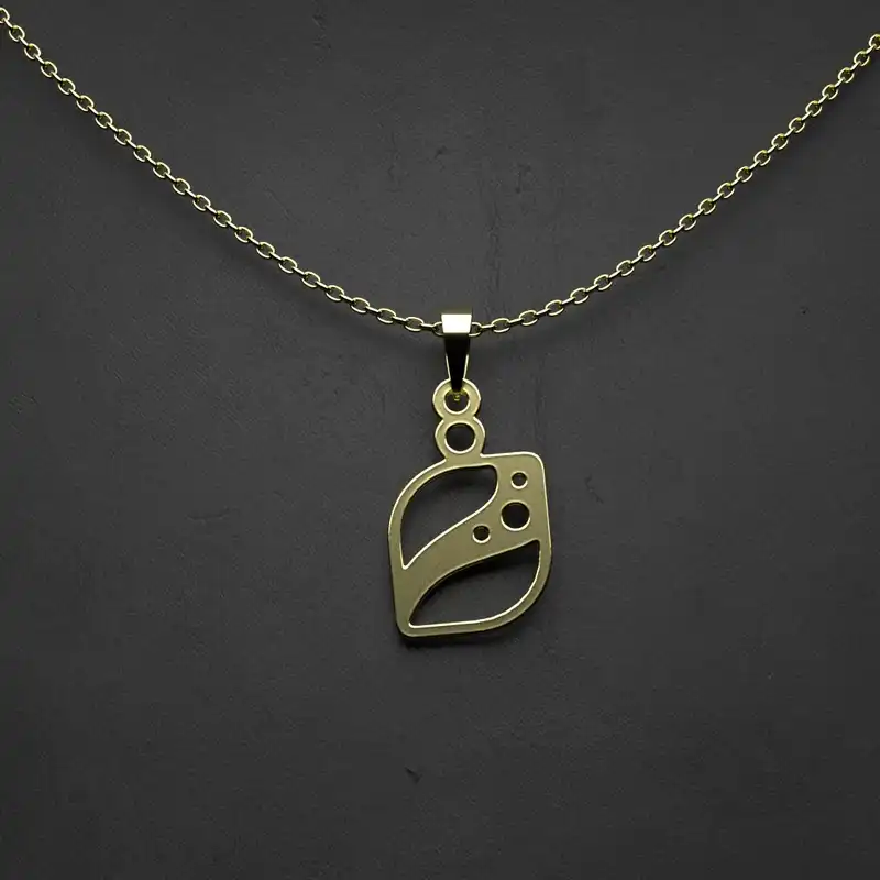 گردنبند طلا 18 عیار زنانه مدوپد مدل برگ کد NN2-1-1065