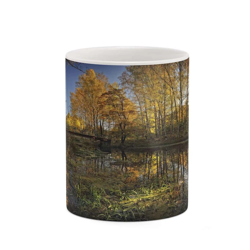 ماگ کاکتی مدل منظره پاییزی کد mgh18559