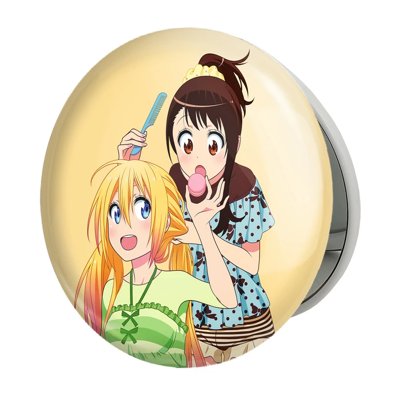 آینه جیبی خندالو طرح اونودرا و انیمه عشق دروغین مدل تاشو کد 17149 