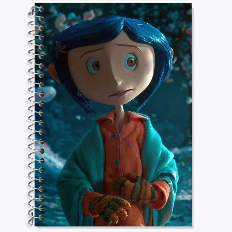 دفتر زبان 50 برگ خندالو مدل سه خط طرح کورالاین Coraline کد 20800