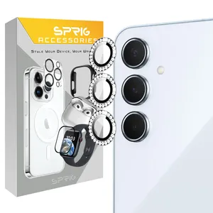 Sprig Ring Metal Diamond Camera Lens Protector For Samsung Galaxy Galaxy M54