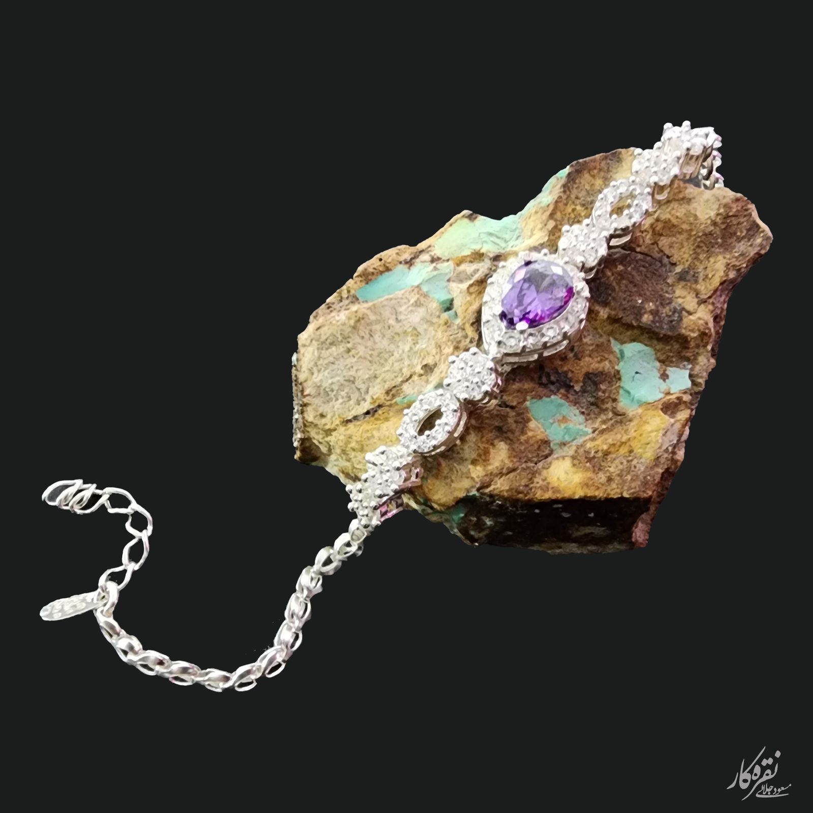 دستبند نقره زنانه مسعود جلالی نقره کار مدل 30611 -  - 3