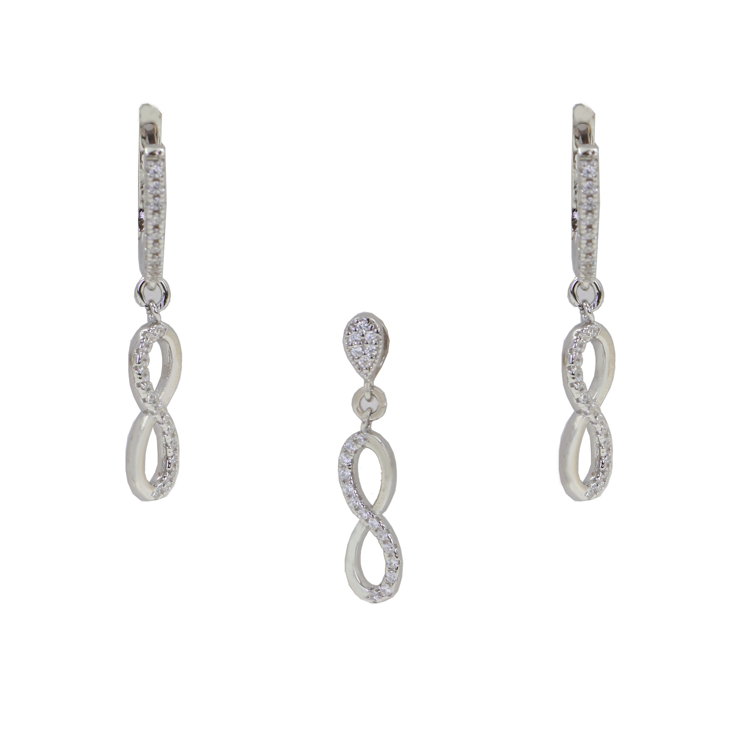 نیم ست نقره زنانه جی تی ای مدل جی نایس